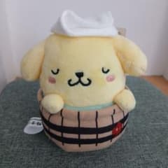 ポムポムプリン 極楽湯 温泉 マスコット ぬいぐるみ タグ付き - メルカリ