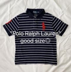 Polo Ralph Lauren ビッグポニーポロシャツM短丈ボーダーswag - メルカリ