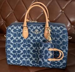 タイムセール✩.*˚COACH デニムボストン 親子バッグ - メルカリ