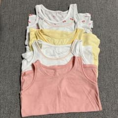 （しろくろさん用)UNIQLO 肌着5枚キッズ　Baby 100cm メッシュのサムネイル