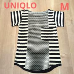 UNIQLO ユニクロ イリアンローブコラボ ストライプボーダー 半袖チュニックのサムネイル