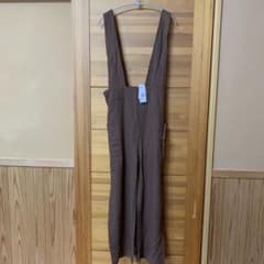 ✳︎新品未使用✳︎ベルギーリネン混　サロペット　ブラウンのサムネイル