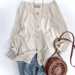 美品マーガレットハウエルFINE LINEN COTTON カーディガン Ⅱ近年 美品マーガレットハウエルFINE LINEN COTTON カーディガン Ⅱ近年
