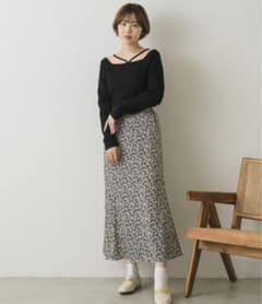 柄フレアスカート RETRO GIRLのサムネイル