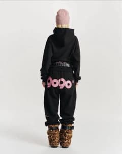 9090 ブラックスウェット　パンツのサムネイル