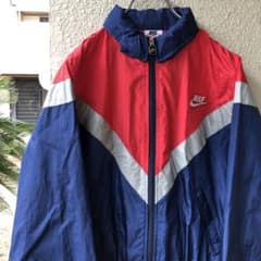 昭和レトロ 日本製 70s NIKE ナイキ ナイロンジャケット 短丈 ネイビー 
