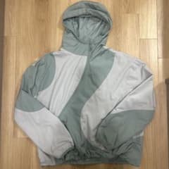 H&M フード付き ウィンドブレーカー ジャンパーミントグリーン ライトグレーのサムネイル