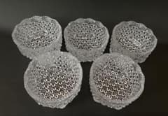 HOYA Crystal Glass Round Bowls (Set of 5)