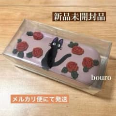 [Rare] Kiki's Delivery Service Embroidered Glasses Case - Jiji and Roses - Ghibli Reissue - Pink d