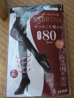 GUNZE SABRINA タイツ 80デニール 2足組 L-LL
