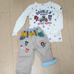 ダブルビー　ロンT　デニムパンツ　120のサムネイル
