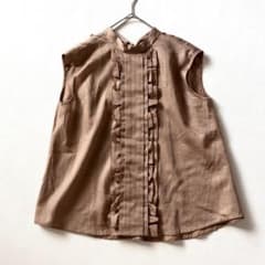 Drawer ドゥロワー 近年モデル コットンバックリボンフリル ブラウス 