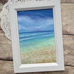 オイルパステル画 波音を聴きながら 2026 -1 海の絵 - メルカリ