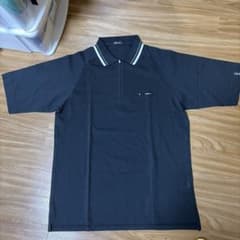 DESCENTE GOLF ハーフジップ ポロシャツ ブラック Mのサムネイル