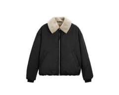 zara アウター　ファー襟付き黒ジャケット Sサイズのサムネイル