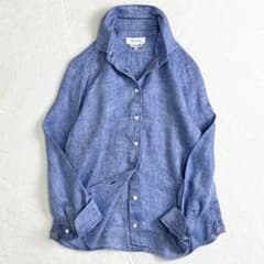 美品 スキャパ SCAPA リネン100% 長袖シャツ 刺繍 ブルー 近年 38 SCAPA スキャパ リネン100% 長袖シャツ ブルー 38 - メルカリ