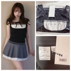 ANDMARY Luca stitch tops black - メルカリ