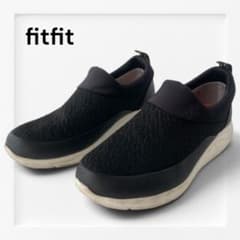 fitfit ブリーズレインスニーカー スリッポン ブラック レディース 防水のサムネイル