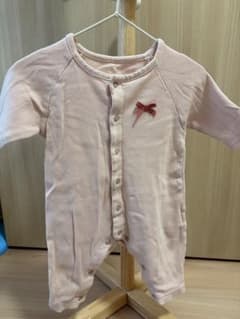 リブ ロンパース ピンク 60cmのサムネイル