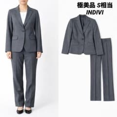 極美品】タグ付き INDIVI セットアップ ピンストライプ グレー S相当