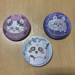 モモンガ 刺繍缶バッジ 3種セットのサムネイル
