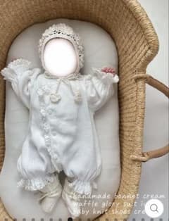 ciel de bébé ワッフル退院着 ボンネット ソックス - メルカリ
