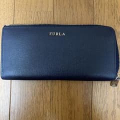FURLA フルラ 長財布 L字ファスナー サフィアーノ ネイビー ゴールド金具のサムネイル