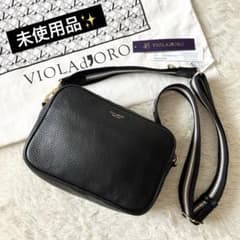 未使用✨ヴィオラドーロ シボ革 レザー ショルダーバッグ カメラバッグ 