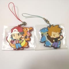 ポケモントレーナーズ ラバーストラップ レッド グリーン 2点 ポケモントレーナーズ ラバーストラップ レッド グリーン 2点 | Mercari