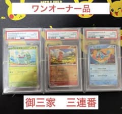 【psa10連番】フジギソウ　リザード　カメール　マスターボールミラー3連番 PSA10 御三家 マスターボールミラー 三連番 フシギダネ ヒトカゲ