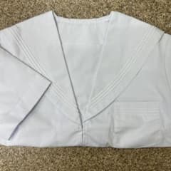 セーラー服 上着 ホワイト 三本ライン 半袖Ｓサイズのサムネイル