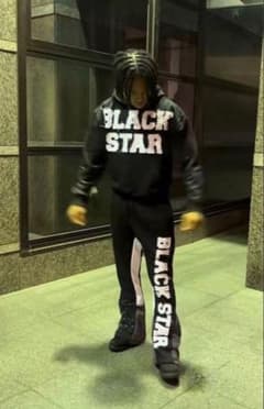 BLACK STAR スウェットパンツ フレアシルエット BLACK STAR スウェットフレアパンツ Sブラック - メルカリ