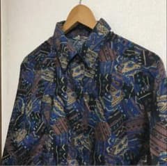 柄シャツ 長袖 メンズ レディースのサムネイル