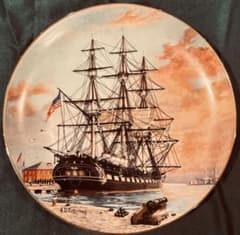 HMS Royal Sovereign 飾り皿 帆船 アンティークのサムネイル