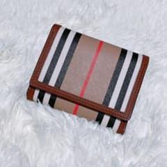 BURBERRYチェック柄 コンパクトウォレット 三つ折り財布