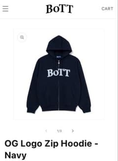 BoTT OG Logo Zip Hoodie Navy Mサイズ - メルカリ