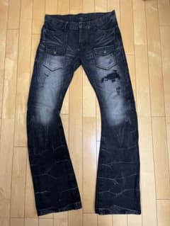 00s fuga black flare denim archive 46 - メルカリ
