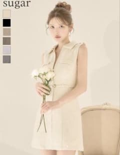 DEA. by ROBE de FLEURS 襟付きキャバドレスxs アイボリー - メルカリ