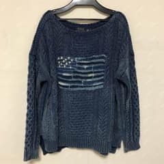 値下げ polo ralph lauren インディゴ 星条旗 アメリカ ニットのサムネイル