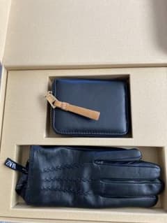 新品ZARAリアルレザー手袋と財布セットのサムネイル