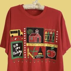 90s vintage USAヴィンテージ　発泡プリントTシャツ　カントリー