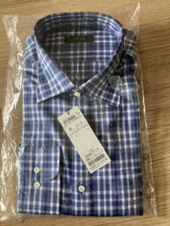 （maki様専用）DAKS 新品　青チェック柄シャツのサムネイル