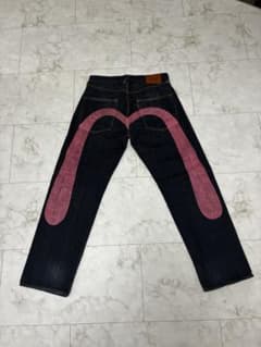 EVISU No.2 2001 デニムパンツ ピンクペイントのサムネイル