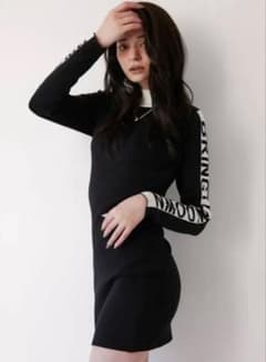 GYDA 長袖 ニットワンピース ブラックのサムネイル