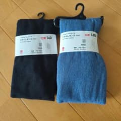 140cm スパッツ 2点セット 黒・デニムのサムネイル