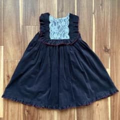 100cm ハンドメイド スクエアフリルワンピース　ハロウィンのサムネイル