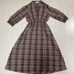 チェック柄ロングワンピースのサムネイル