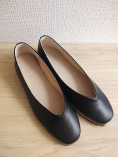 sestoゴールドピーススクエアトゥフラットパンプスのサムネイル