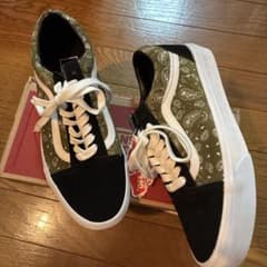 VANS Old Skool ペイズリー柄 オリーブ ブラックのサムネイル
