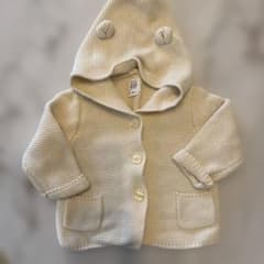 baby GAP くま耳付き ニットカーディガン 6-12mのサムネイル